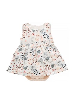 Sukienko-body na ramiączkach Summer garden ecru ze sklepu 5.10.15 w kategorii Body niemowlęce - zdjęcie 169712691