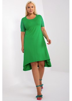 Zielona codzienna sukienka plus size z wiskozy ze sklepu 5.10.15 w kategorii Sukienki - zdjęcie 169712792