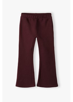 Spodnie dziewczęce flare - bordowe ze sklepu 5.10.15 w kategorii Spodnie dziewczęce - zdjęcie 169712801