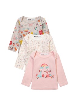 Bluzka niemowlęca bawełniana 3-pak- różowa ze sklepu 5.10.15 w kategorii Kaftaniki i bluzki - zdjęcie 169713010