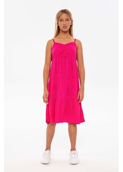Różowa sukienka dziewczęca na lato z wiskozy ze sklepu 5.10.15 w kategorii Sukienki dziewczęce - zdjęcie 169713060