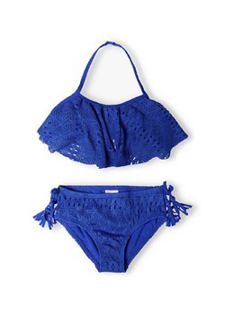 Szydełkowe bikini z falbankami i frędzlami dla dziewczynki - granatowe ze sklepu 5.10.15 w kategorii Stroje kąpielowe - zdjęcie 169713453