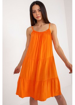 Pomarańczowa letnia sukienka z wiskozy OCH BELLA ze sklepu 5.10.15 w kategorii Sukienki - zdjęcie 169713540
