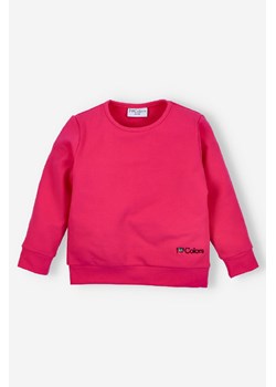 Różowa bluza dresowa dziewczęca z hatem - I Love Colors ze sklepu 5.10.15 w kategorii Bluzy dziewczęce - zdjęcie 169713692