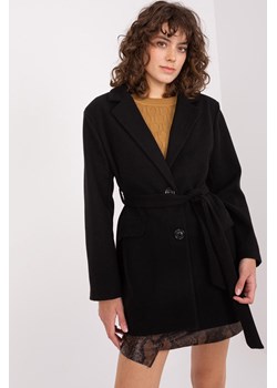 Czarny krótki płaszcz z guzikami OCH BELLA ze sklepu 5.10.15 w kategorii Płaszcze damskie - zdjęcie 169713883