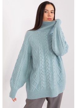 Damski sweter z warkoczami mietowy ze sklepu 5.10.15 w kategorii Swetry damskie - zdjęcie 169713933