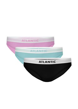 Figi damskie bikini Atlantic - różowe, zielone, czarne 3szt ze sklepu 5.10.15 w kategorii Majtki damskie - zdjęcie 169714151