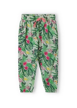 Spodnie alladynki z nadrukiem w liście dla dziewczynki ze sklepu 5.10.15 w kategorii Spodnie dziewczęce - zdjęcie 169714200