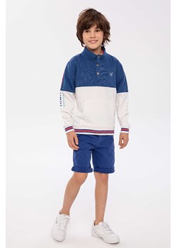 Niebiesko-biała bluza dresowa dla chłopca ze sklepu 5.10.15 w kategorii Bluzy chłopięce - zdjęcie 169714292