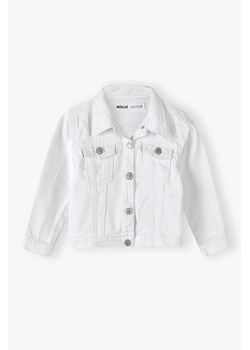 Biała kurtka jeansowa dla małej dziewczynki ze sklepu 5.10.15 w kategorii Kurtki dziewczęce - zdjęcie 169714340