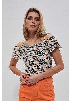 T-shirt damski z motywem roślinnym ze sklepu 5.10.15 w kategorii Bluzki damskie - zdjęcie 169714610