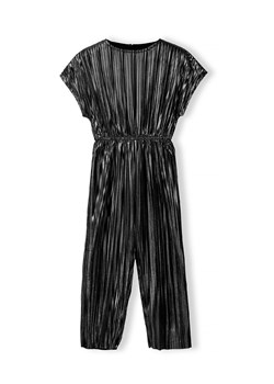 Metaliczny plisowany kombinezon długi dla dziewczynki - czarny ze sklepu 5.10.15 w kategorii Kombinezony dziewczęce - zdjęcie 169714763