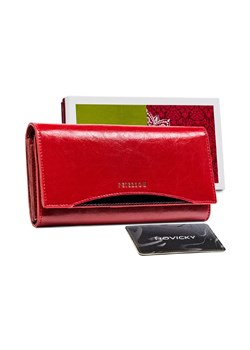 Elegancki portfel damski czerwony ze skóry naturalnej — Peterson ze sklepu 5.10.15 w kategorii Portfele damskie - zdjęcie 169714901