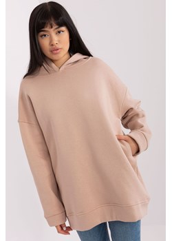 Ciemnobeżowa dresowa bluza basic oversize ze sklepu 5.10.15 w kategorii Bluzy damskie - zdjęcie 169715272