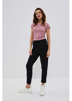 Czarne spodnie dresowe gładkie damskie ze sklepu 5.10.15 w kategorii Spodnie damskie - zdjęcie 169715302