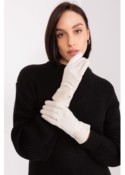 Jasnobeżowe damskie rękawiczki damskie ze sklepu 5.10.15 w kategorii Rękawiczki damskie - zdjęcie 169715323