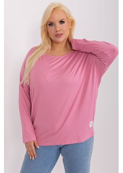 Bluzka plus size z długim rękawem różowy ze sklepu 5.10.15 w kategorii Bluzki damskie - zdjęcie 169715582