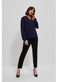 Granatowa koszula damska z wiskozy ze sklepu 5.10.15 w kategorii Koszule damskie - zdjęcie 169715603