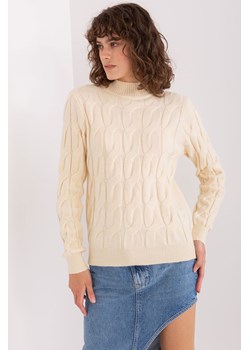 Kremowy damski sweter z warkoczami ze sklepu 5.10.15 w kategorii Swetry damskie - zdjęcie 169715844