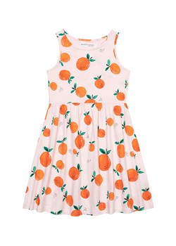 Bawełniana sukienka bez rękawów w pomarańcze dla dziewczynki ze sklepu 5.10.15 w kategorii Sukienki dziewczęce - zdjęcie 169715954