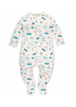Pajac długi niemowlęcy w kolorowe wzorki ecru ze sklepu 5.10.15 w kategorii Pajacyki - zdjęcie 169716123