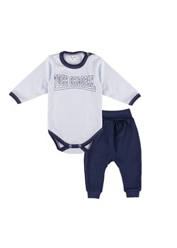 Komplet chłopięcy body długi rękaw i spodnie dresowe niebieski Zuch Chłopak ze sklepu 5.10.15 w kategorii Komplety niemowlęce - zdjęcie 169716280
