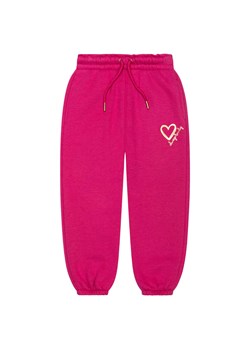 Fuksjowe spodnie dresowe dla dziewczynki ze sklepu 5.10.15 w kategorii Spodnie dziewczęce - zdjęcie 169716641