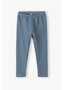 Niebieskie ocieplane legginsy dla dziewczynki ze sklepu 5.10.15 w kategorii Spodnie dziewczęce - zdjęcie 169716653