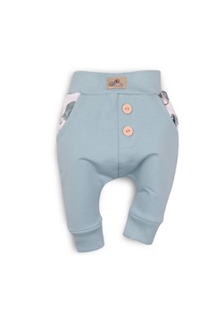 Dresowe spodnie niemowlęce - niebieskie ze sklepu 5.10.15 w kategorii Spodnie i półśpiochy - zdjęcie 169716680