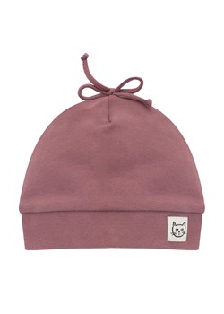 Bawełniana czapka niemowlęca z kokardką - różowa ze sklepu 5.10.15 w kategorii Czapki dziecięce - zdjęcie 169716713