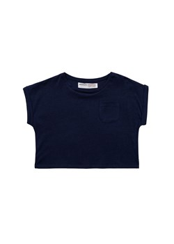Granatowy top dla dziewczynki z kieszonką ze sklepu 5.10.15 w kategorii Bluzki dziewczęce - zdjęcie 169716841