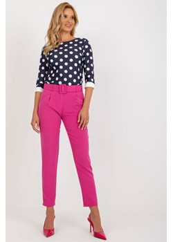 Ciemnoróżowe spodnie garniturowe z kieszeniami Giulia ze sklepu 5.10.15 w kategorii Spodnie damskie - zdjęcie 169717030