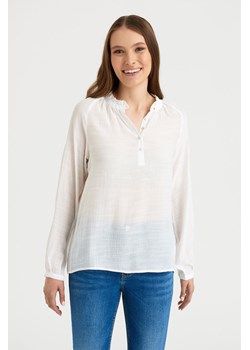 Bluzka damska z długim rękawem biała ze sklepu 5.10.15 w kategorii Bluzki damskie - zdjęcie 169717280