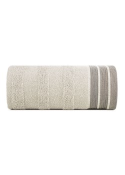 Beżowy ręcznik z ozdobnymi pasami 70x140 cm ze sklepu 5.10.15 w kategorii Ręczniki - zdjęcie 169717530
