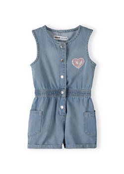 Jeansowy kombinezon niemowlęcy z kieszeniami ze sklepu 5.10.15 w kategorii Kombinezony i kurtki - zdjęcie 169717612