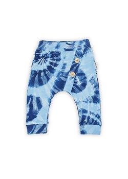 Bawełniane spodnie dresowe chłopięce we wzory niebieskie ze sklepu 5.10.15 w kategorii Spodnie i półśpiochy - zdjęcie 169717661
