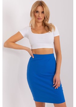Ciemnoniebieska prążkowana spódnica basic ze sklepu 5.10.15 w kategorii Spódnice - zdjęcie 169717670