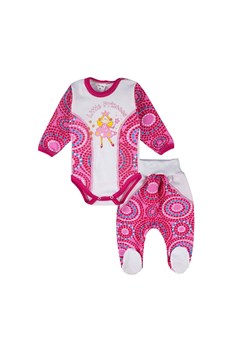 Komplet dziewczęcy body długi rękaw i półśpiochy z księżniczką ze sklepu 5.10.15 w kategorii Komplety niemowlęce - zdjęcie 169717774
