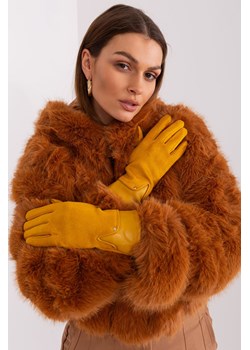 Dotykowe rękawiczki damskie ciemny żółty ze sklepu 5.10.15 w kategorii Rękawiczki damskie - zdjęcie 169717901