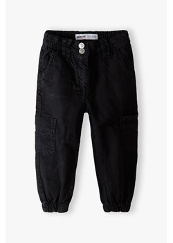 Spodnie typu bojówki dla dziewczynki czarne ze sklepu 5.10.15 w kategorii Spodnie dziewczęce - zdjęcie 169717934
