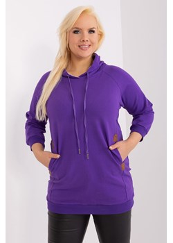 Bawełniana bluza plus size ciemny fioletowy ze sklepu 5.10.15 w kategorii Bluzy damskie - zdjęcie 169718002