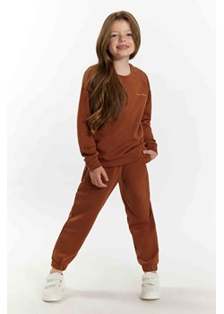 Komplet dresowy dziewczęcy brązowy ze sklepu 5.10.15 w kategorii Dresy dziewczęce - zdjęcie 169718033
