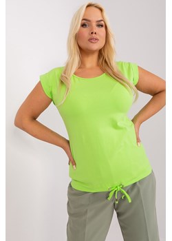 Damska bluzka plus size ze ściągaczem jasny zielony ze sklepu 5.10.15 w kategorii Bluzki damskie - zdjęcie 169718061