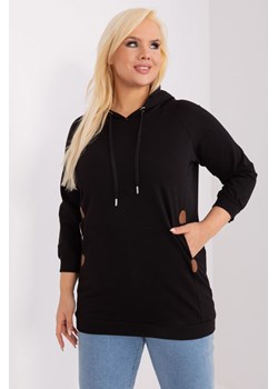 Bawełniana bluza plus size czarny ze sklepu 5.10.15 w kategorii Bluzy damskie - zdjęcie 169718084