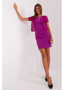 Fioletowa dopasowana sukienka damska koktajlowa ze sklepu 5.10.15 w kategorii Sukienki - zdjęcie 169718764