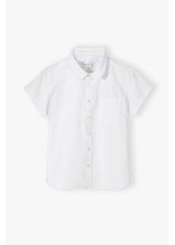 Biała koszula bawełniana dla chłopca z krótkim rękawem ze sklepu 5.10.15 w kategorii Koszule chłopięce - zdjęcie 169718893