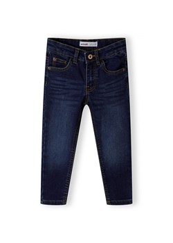 Ciemne klasyczne spodnie jeansowe dopasowane dla niemowlaka ze sklepu 5.10.15 w kategorii Spodnie i półśpiochy - zdjęcie 169718900