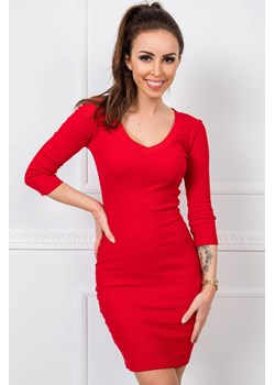 Czerwona prążkowana sukienka ze sklepu 5.10.15 w kategorii Sukienki - zdjęcie 169718942