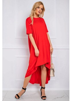 Sukienka o asymetrycznym kroju - czerwony ze sklepu 5.10.15 w kategorii Sukienki - zdjęcie 169719320