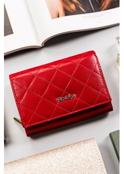 Rovicky skórzany portfel damski zamykany na zatrzask- czerwony ze sklepu 5.10.15 w kategorii Portfele damskie - zdjęcie 169719433